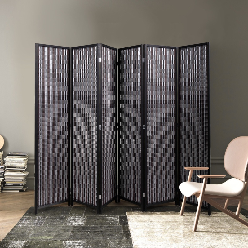 Caviness 106.5'' W x 71.06'' H 6 - Panel Folding Room Divider