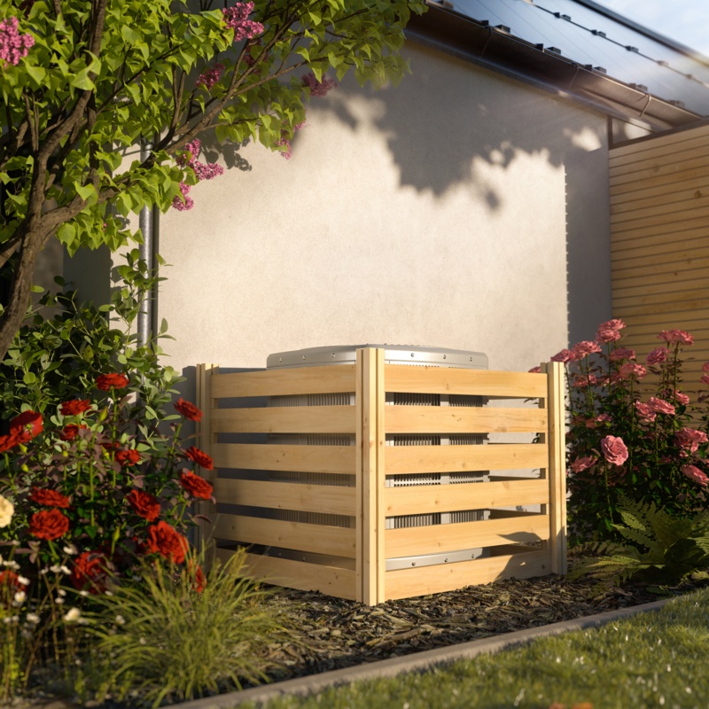 Cedar Outdoor Air Conditioning Cover Privacy Screen