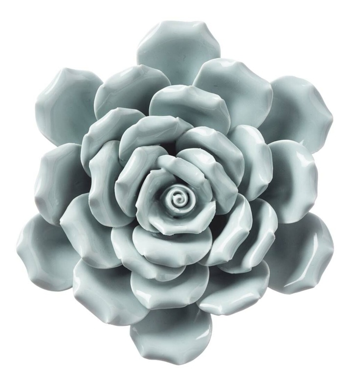 Hand-Sculpted Ceramic Flower Wall Decor