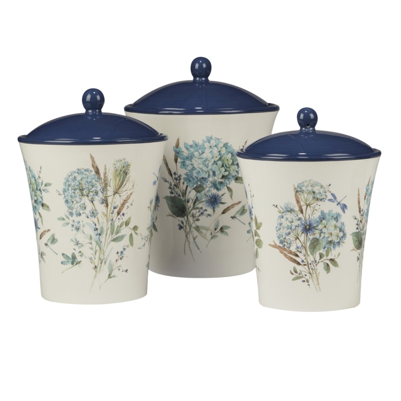Certified International Bohemian Blue 3Pc Canister Set