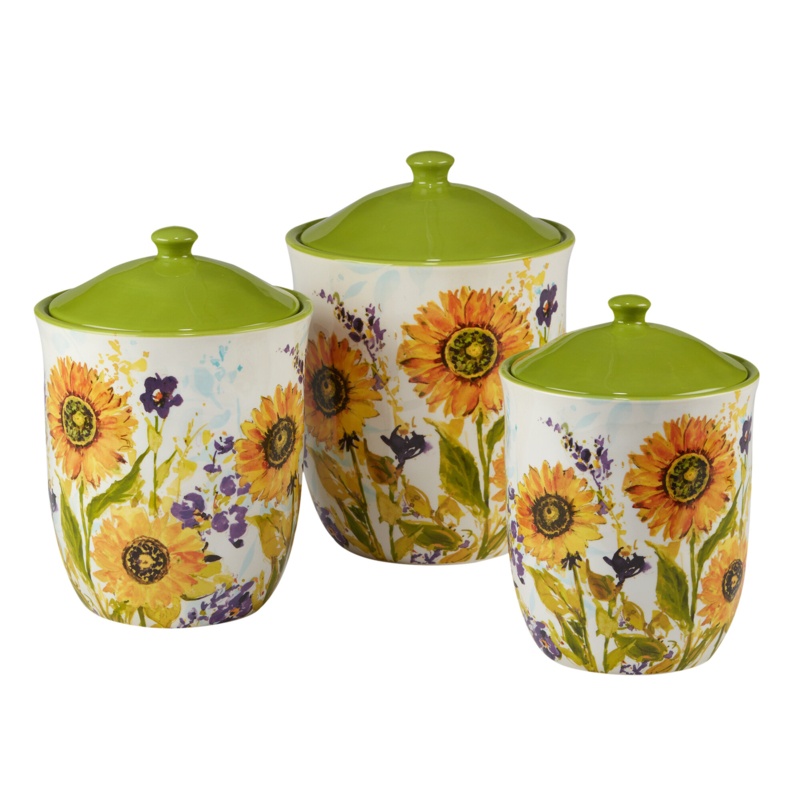 Certified International Sun Garden 3Pc Canister Set