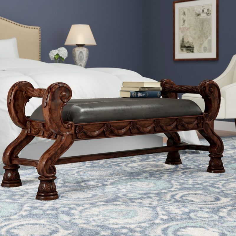 Chapell Faux Leather Bench