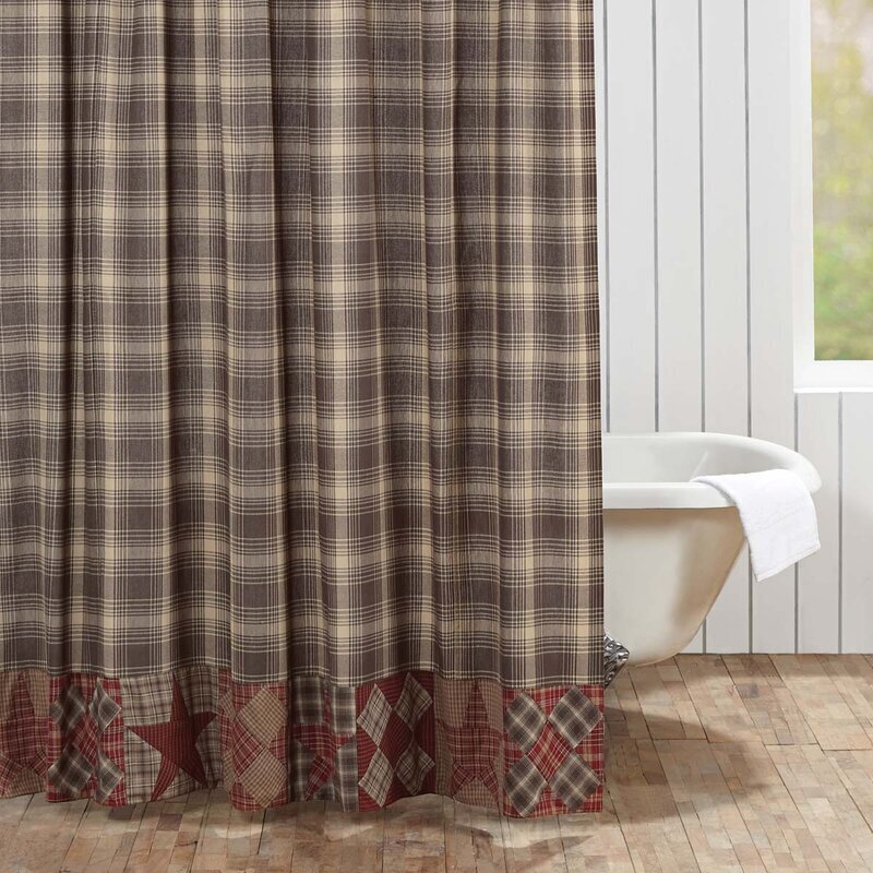 Check Lodge Shower Curtain