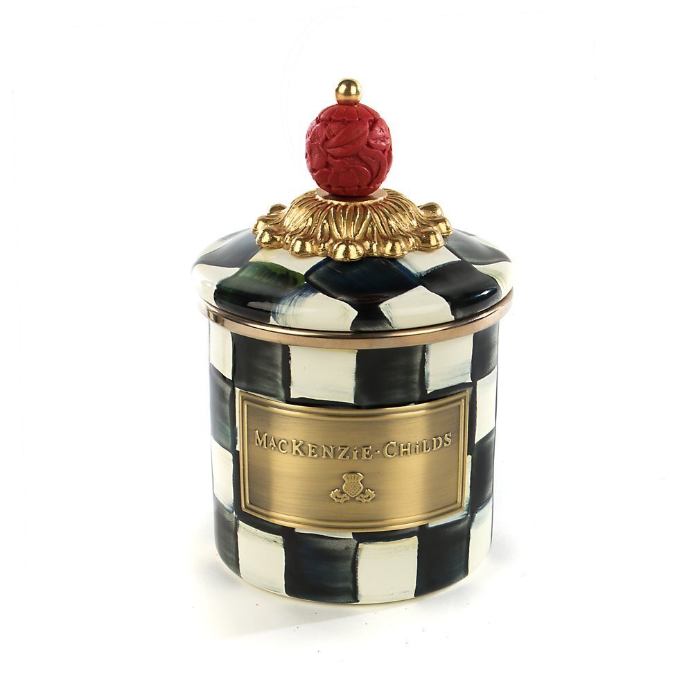 Checkered Black and White Kitchen Canister