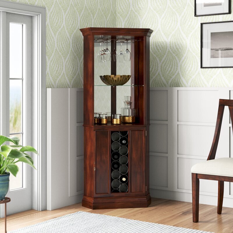 Wood Liquor Cabinet