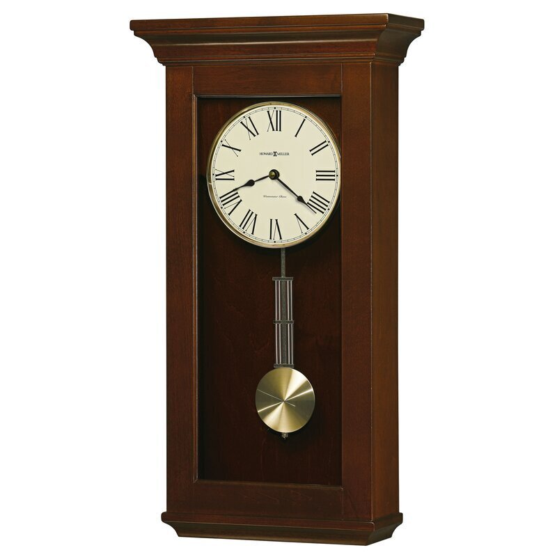 Cherry wood mission wall clock