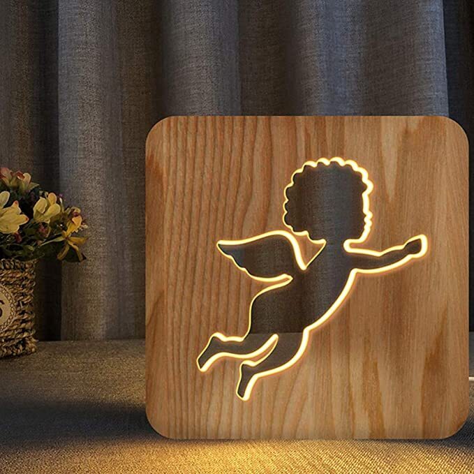 Cherub Lamp With 2D Print