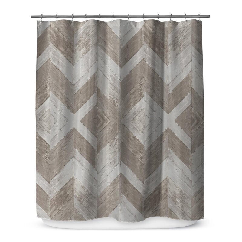 Chevron Rustic Shower Curtain