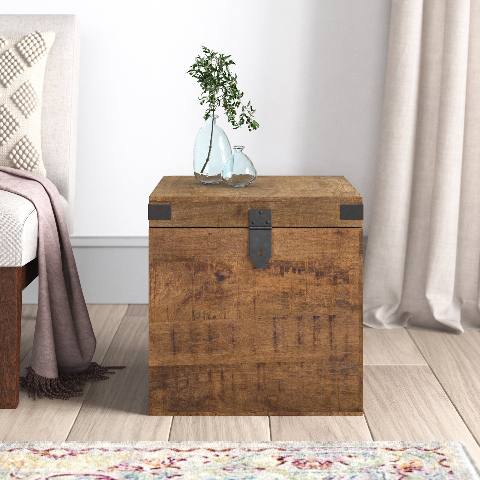 Chunky Tall Solid Wood Trunk Table