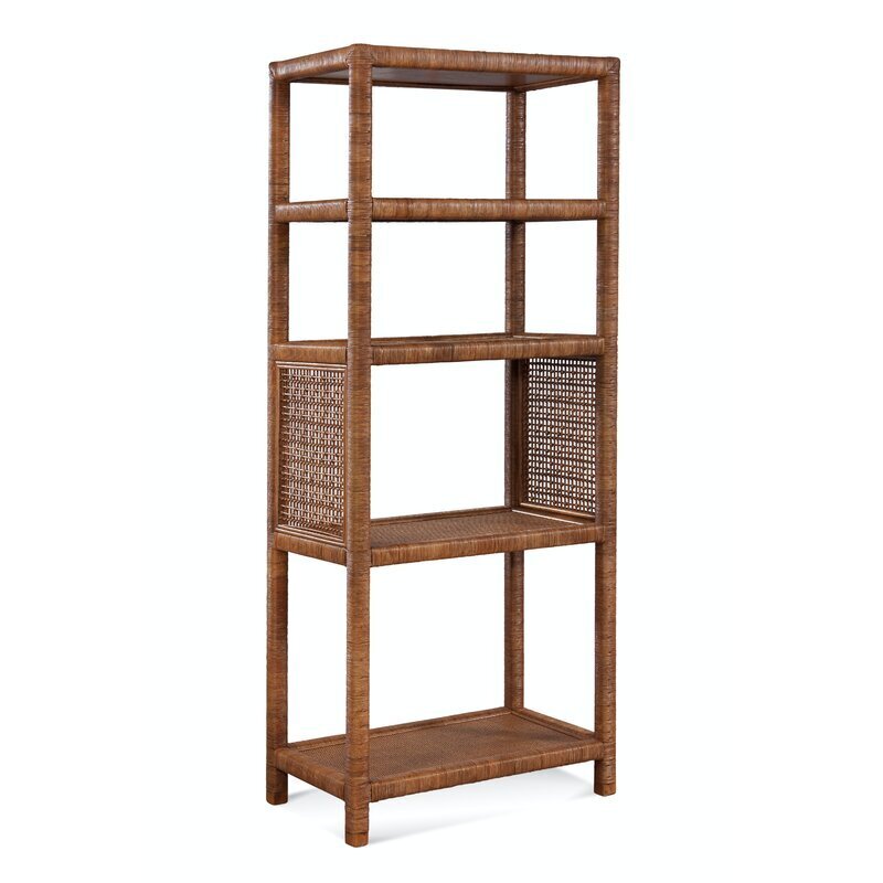 Classic Etagere Rattan Bookshelf 