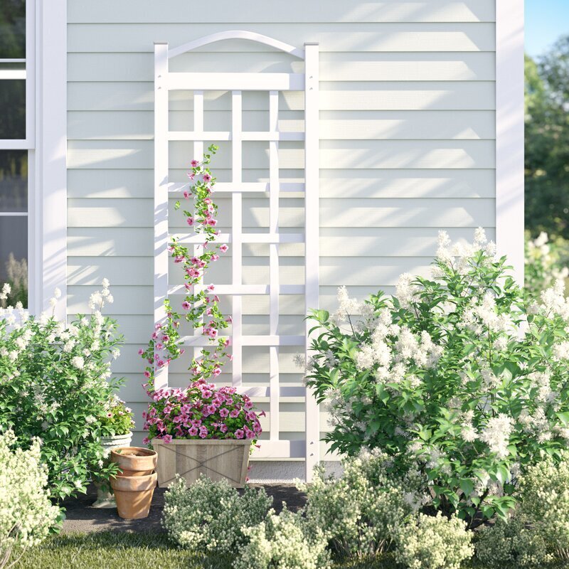 Classic White Lattice Tall Trellis 