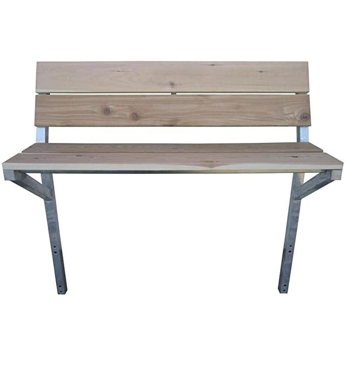 Classic wooden pier bench