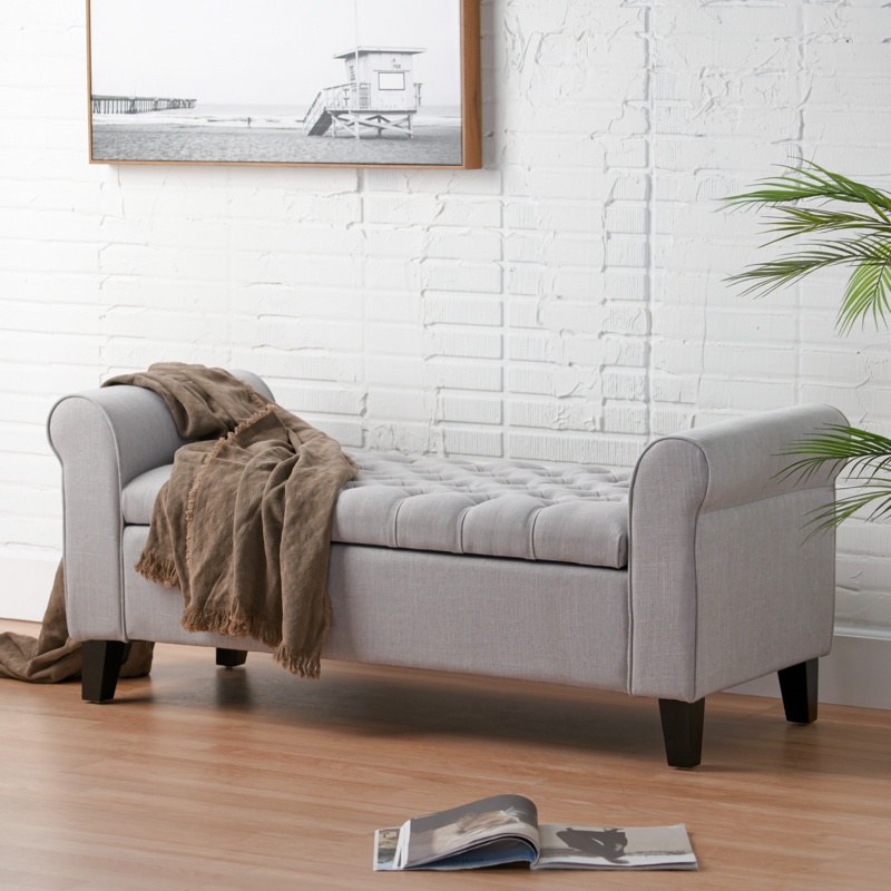 Claxton Upholstered Flip top Storage Bench
