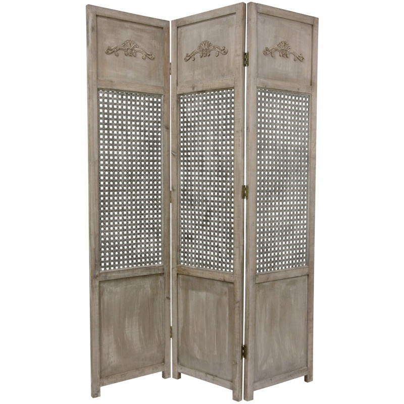 Claypool 50.25'' W x 71.5'' H 3 - Panel Solid Wood Folding Room Divider