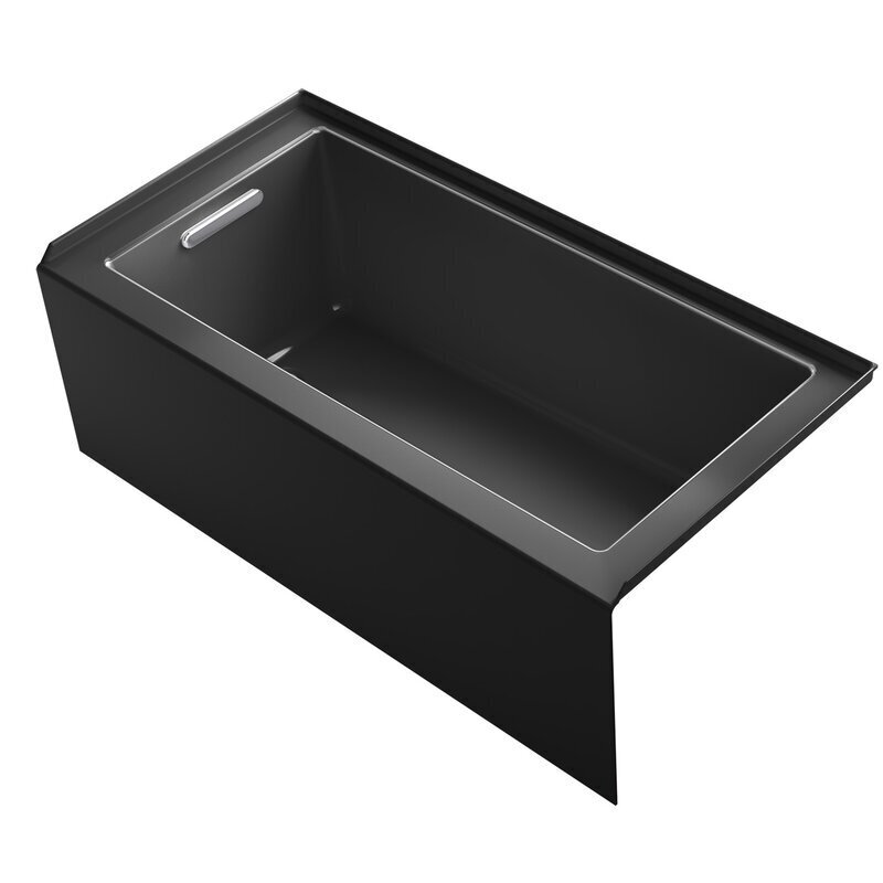 Clean Lined Black Bathtub