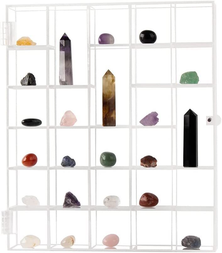 Clear Acrylic Adjustable Shelf Display Case with Lid