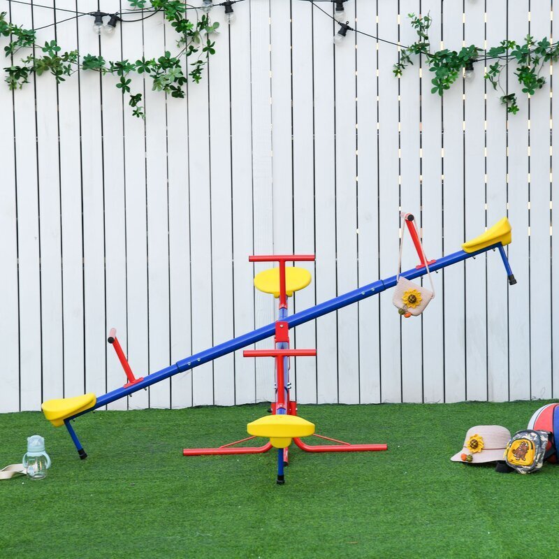 Colorful Four Person Metal Teeter Totter