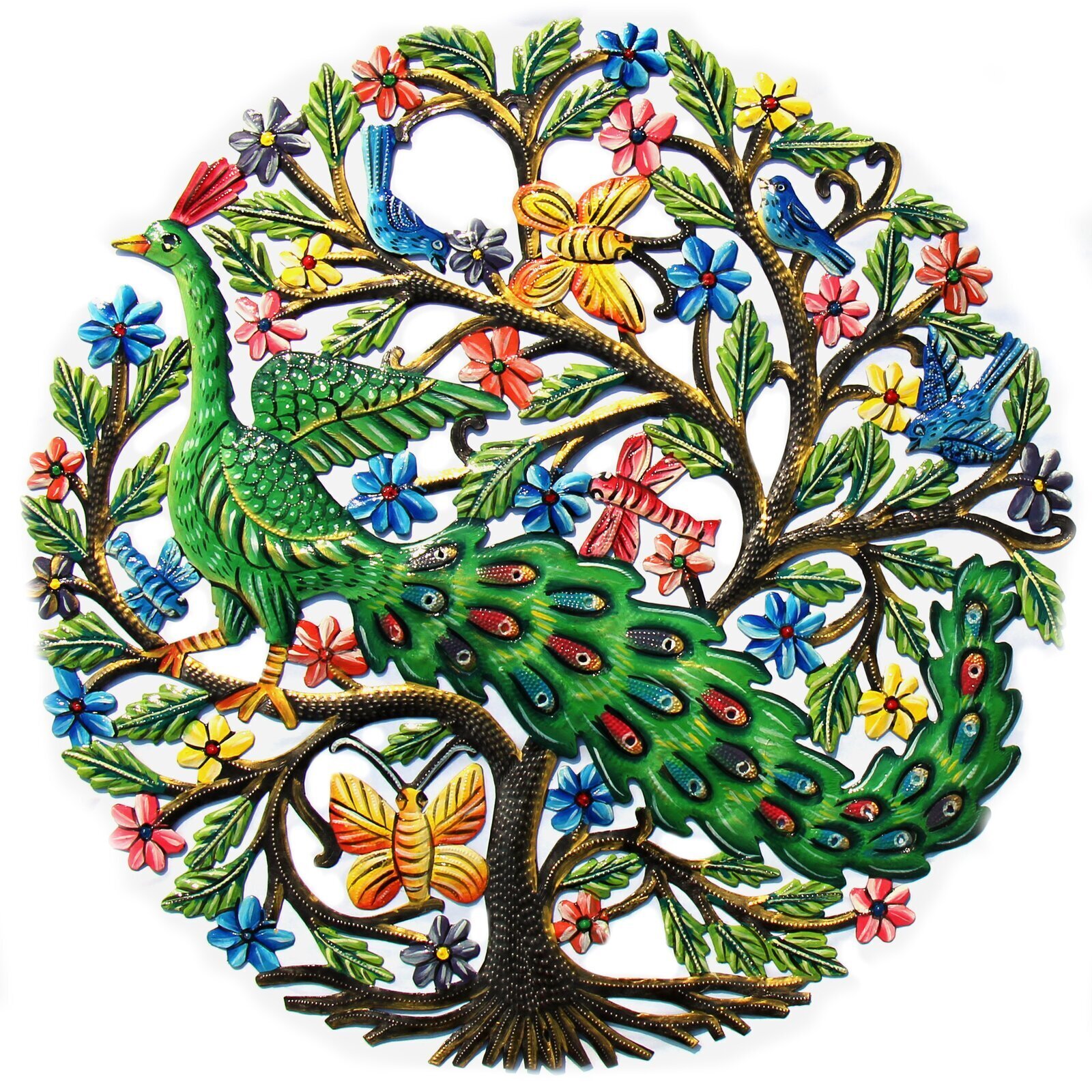 Colorful garden wall plaque