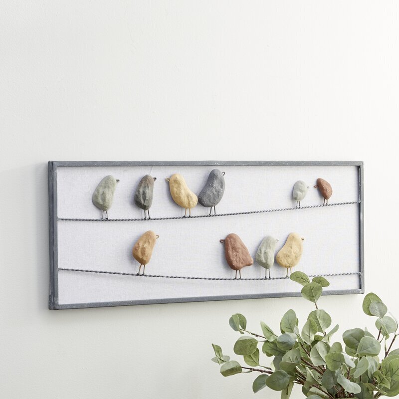 Colorful Metal Bird Wall Decor