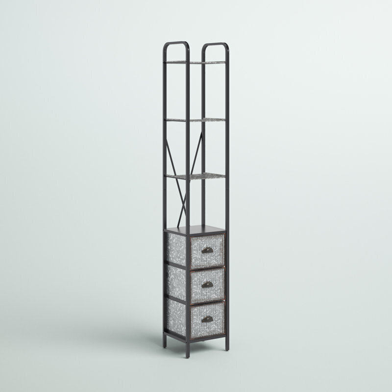 Compact Metal Linen Cabinet
