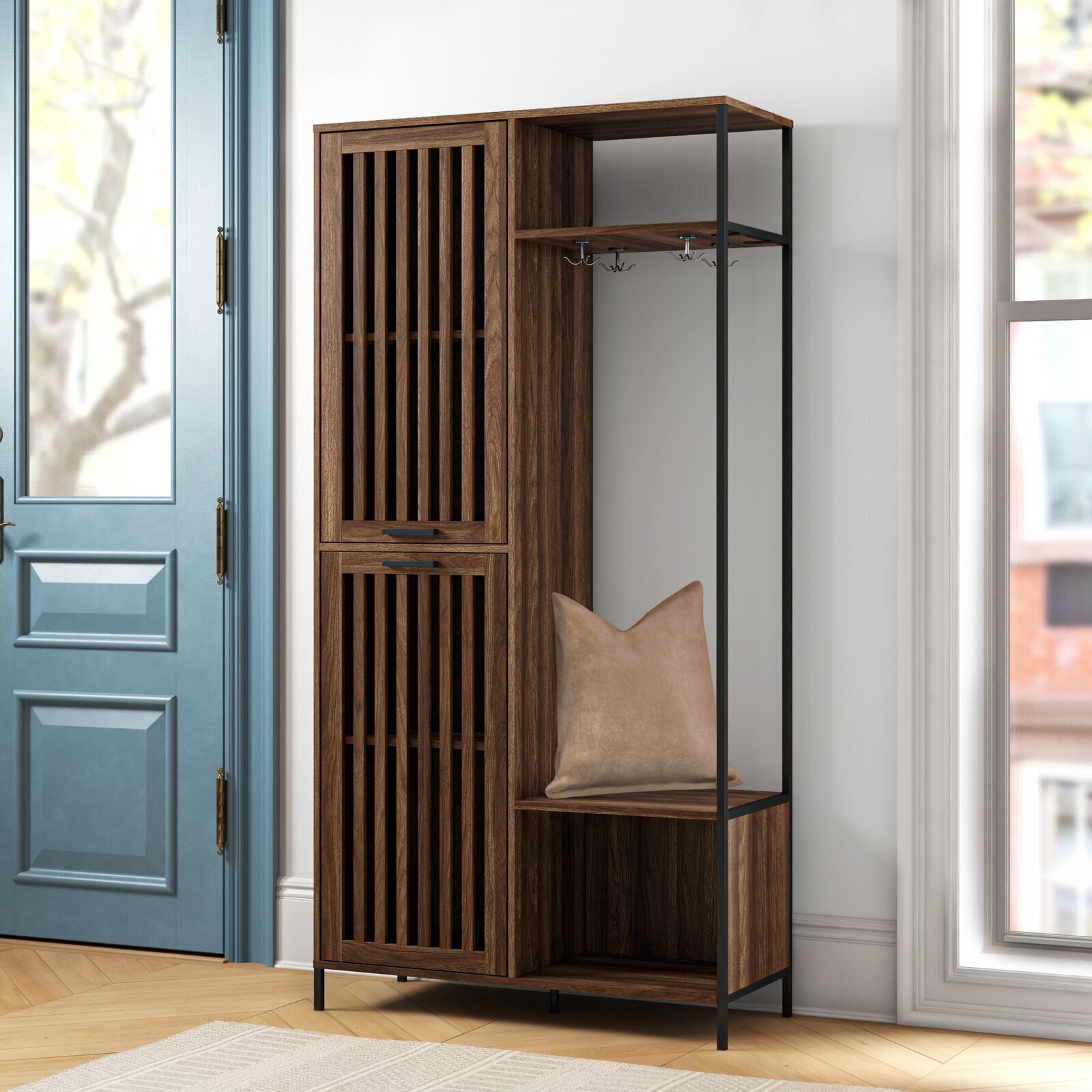Compact Modern Hall Tree