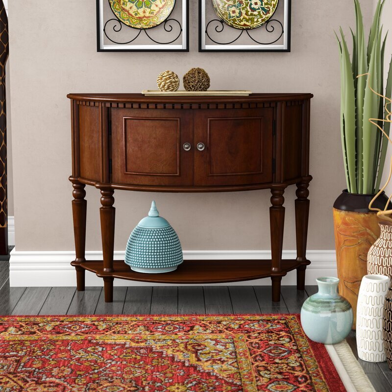 Compact Small Demilune Cabinet
