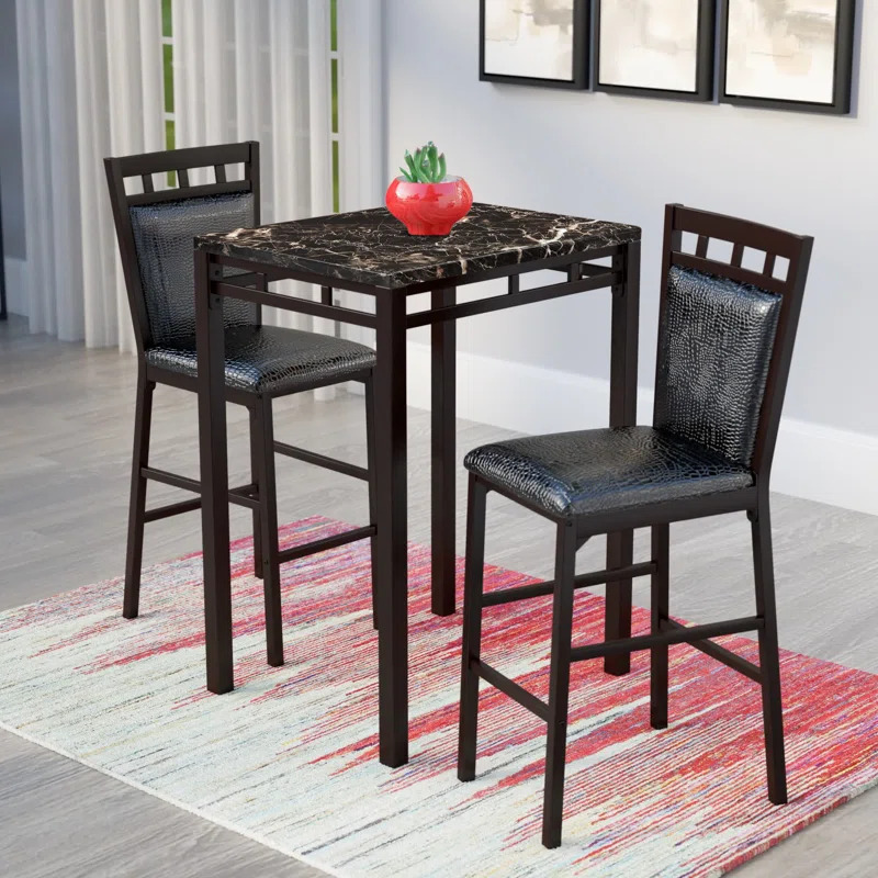 Contemporary Chic Corner Pub Table