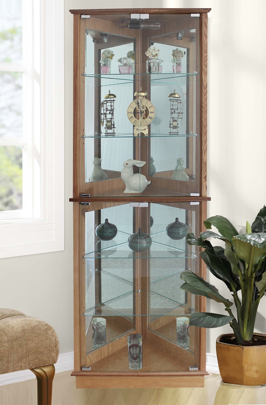 Contemporary Corner China Cabinet