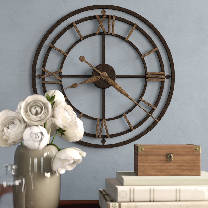Contemporary Large Metal Wall Clock