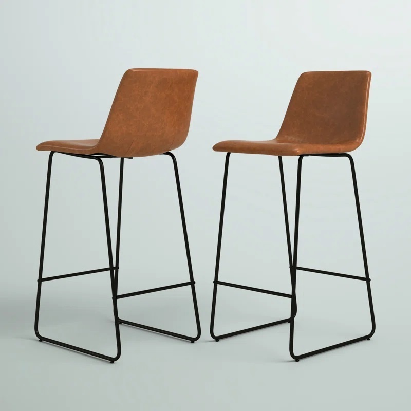 Contemporary Leather Bar Stool