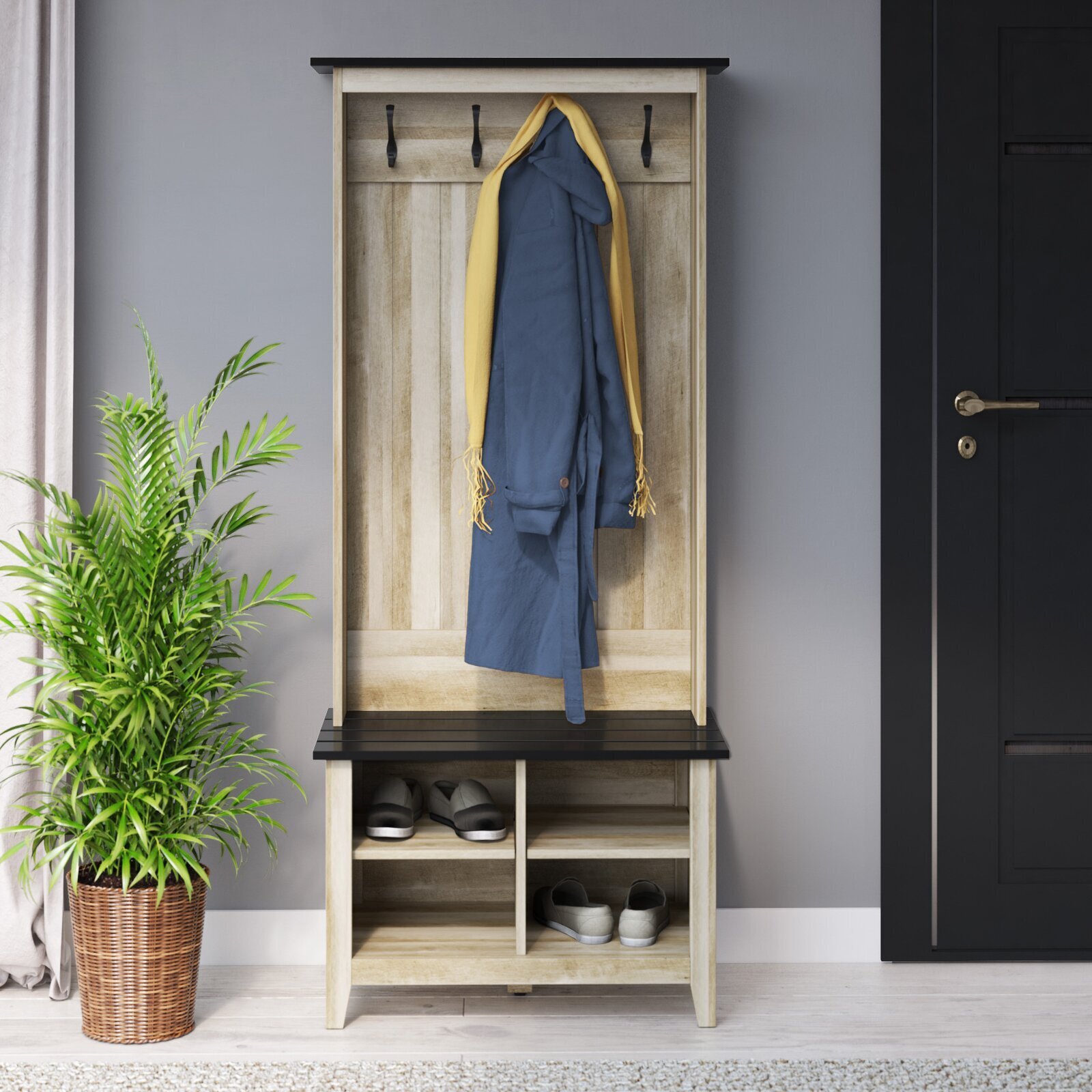 Contemporary Narrow Hall Tree