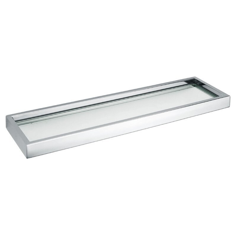 Contemporary Recessed Glass Shelf