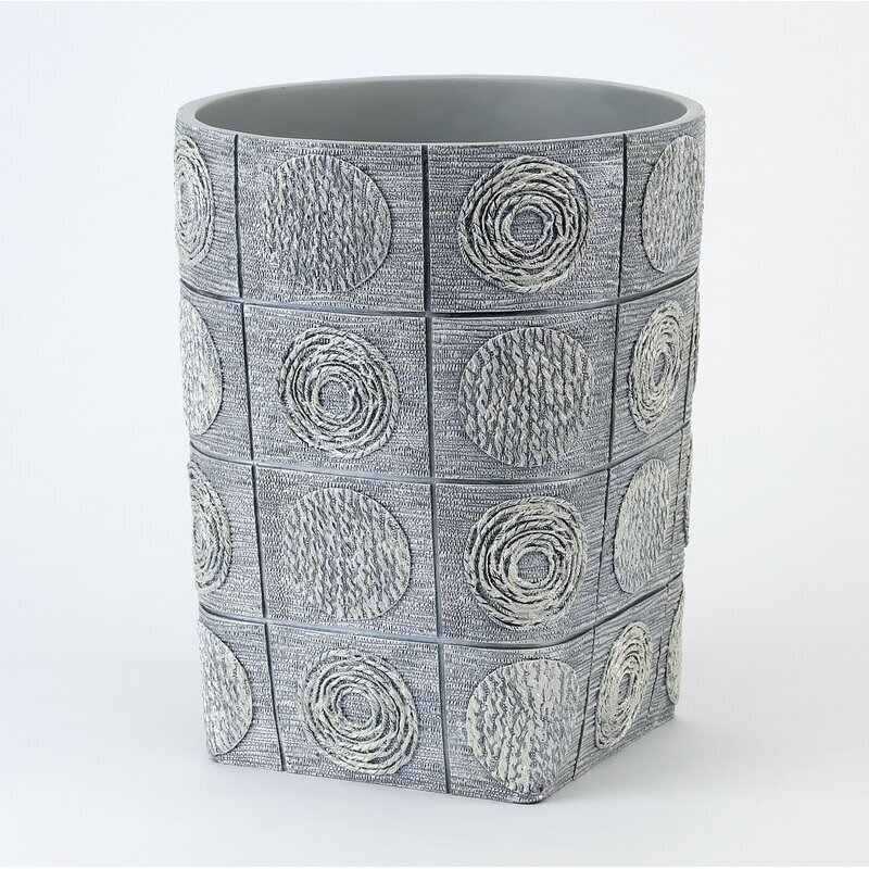 Contemporary Round Decorative Trash Cans