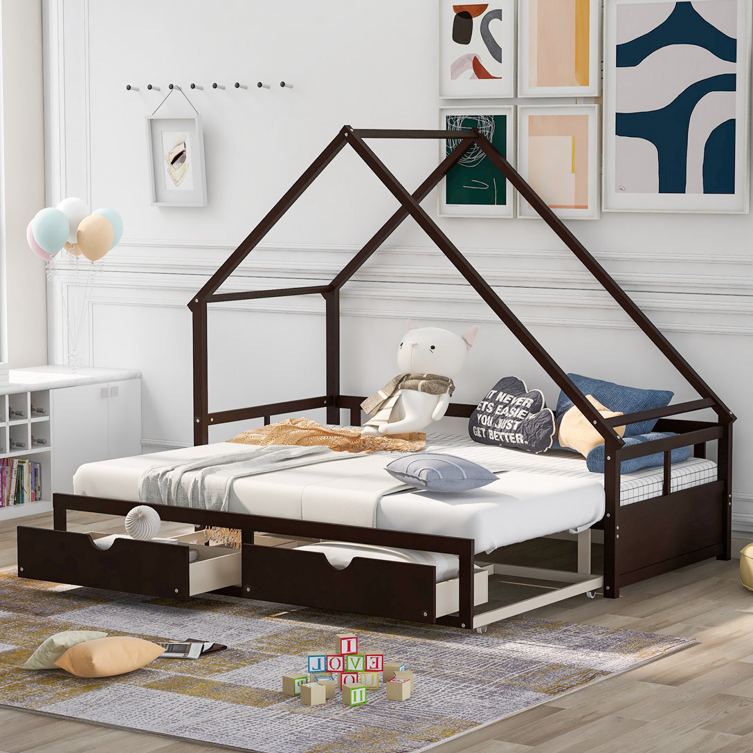 Contemporary Wooden Canopy Daybed