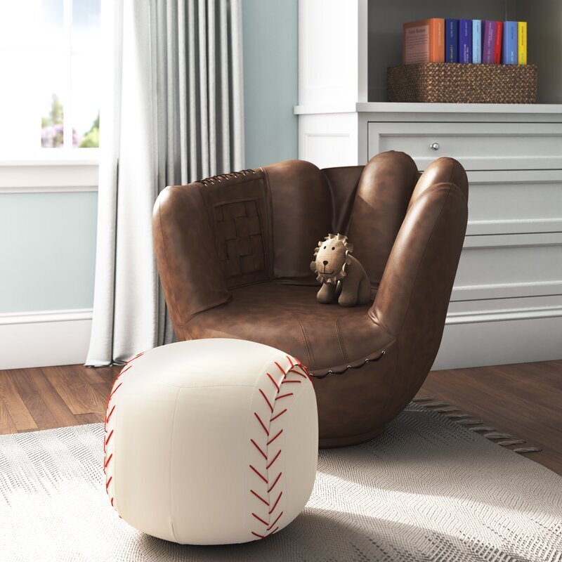 Contrasting Baseball Chair for Kids