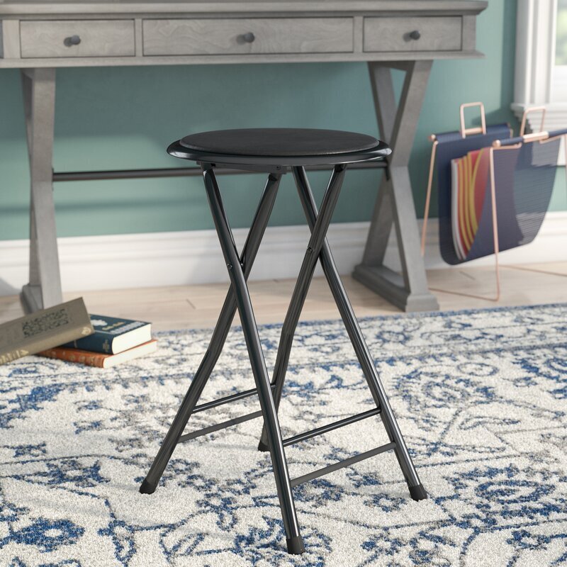 Contrasting Foldable Counter Stool