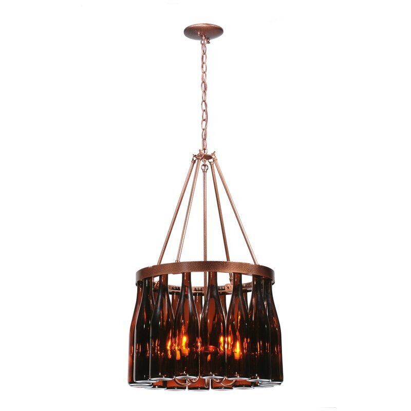 Copper Colored Wine Chandelier