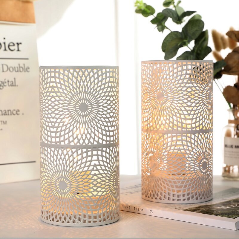 Cordless Set of Boho Freestanding Night Lamps