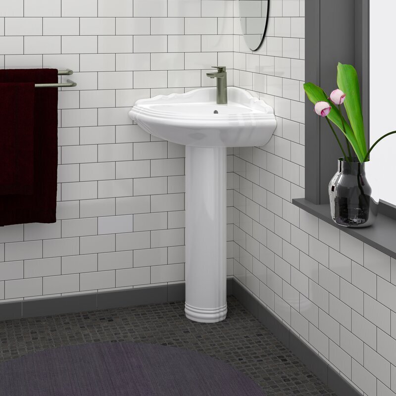 Corner Pedestal Sink
