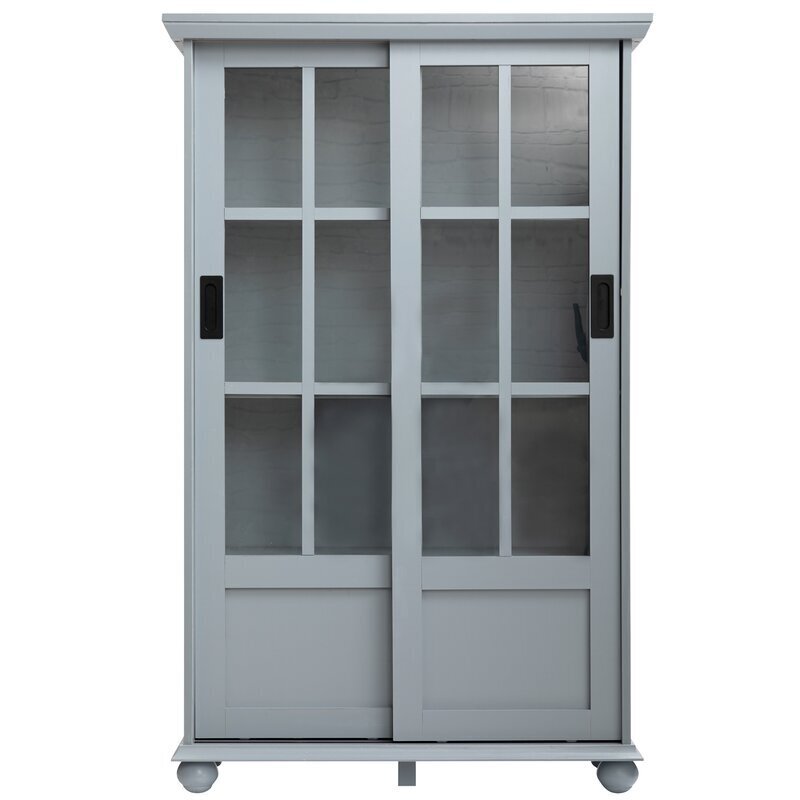 Country Bookcase With Sliding Glass Doors