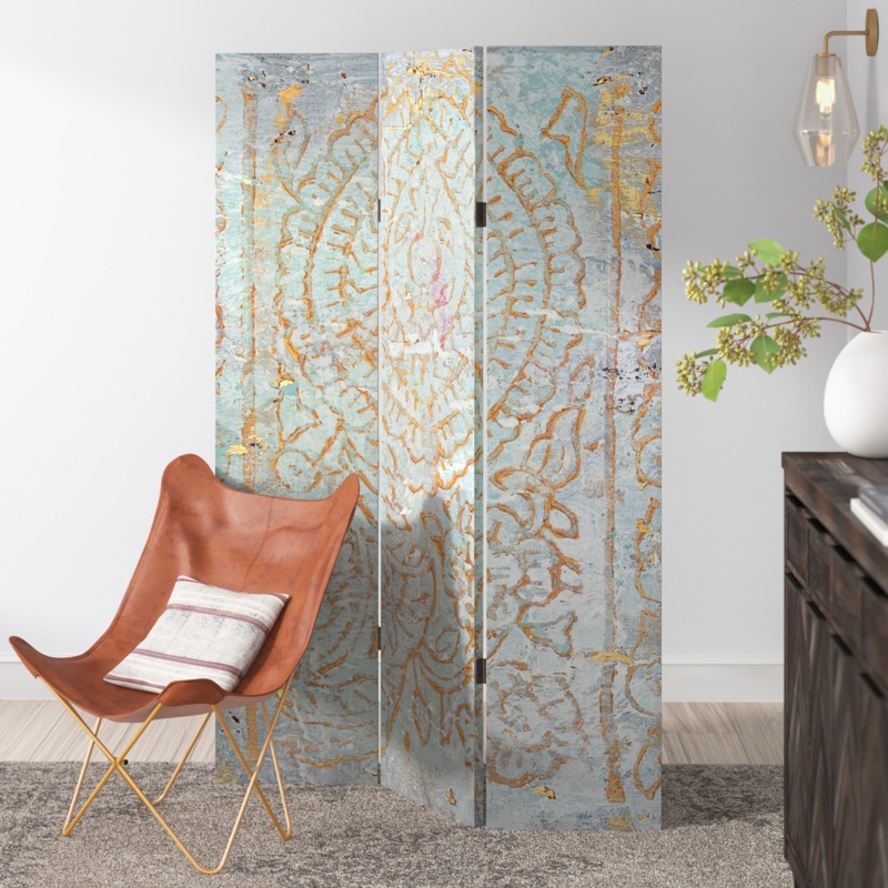 Cowger 47.25'' W x 70.75'' H 3 - Panel Room Divider