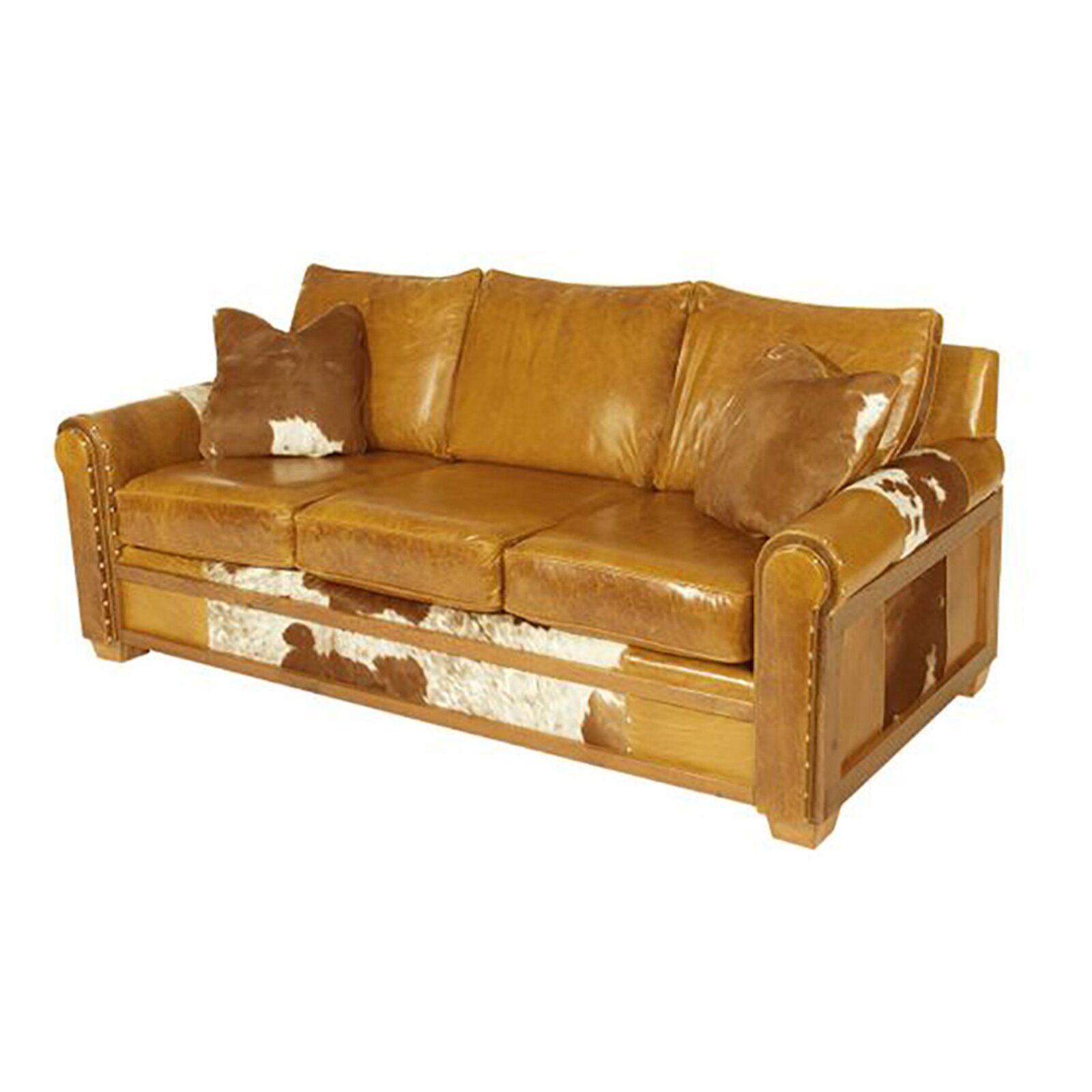 Cowhide Log Cabin Sofa