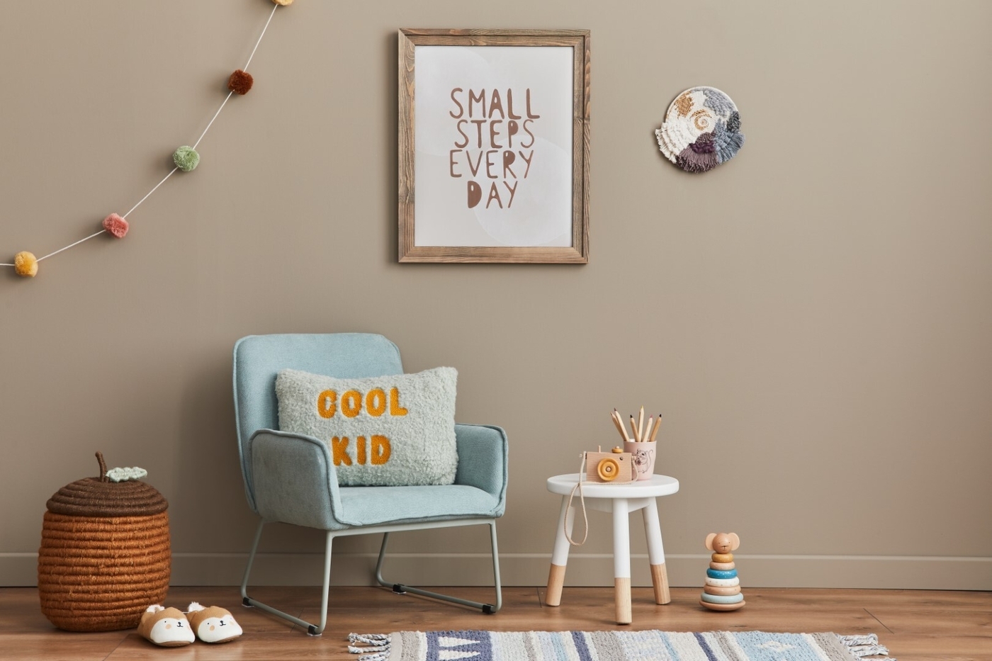 Cozy interior of child room