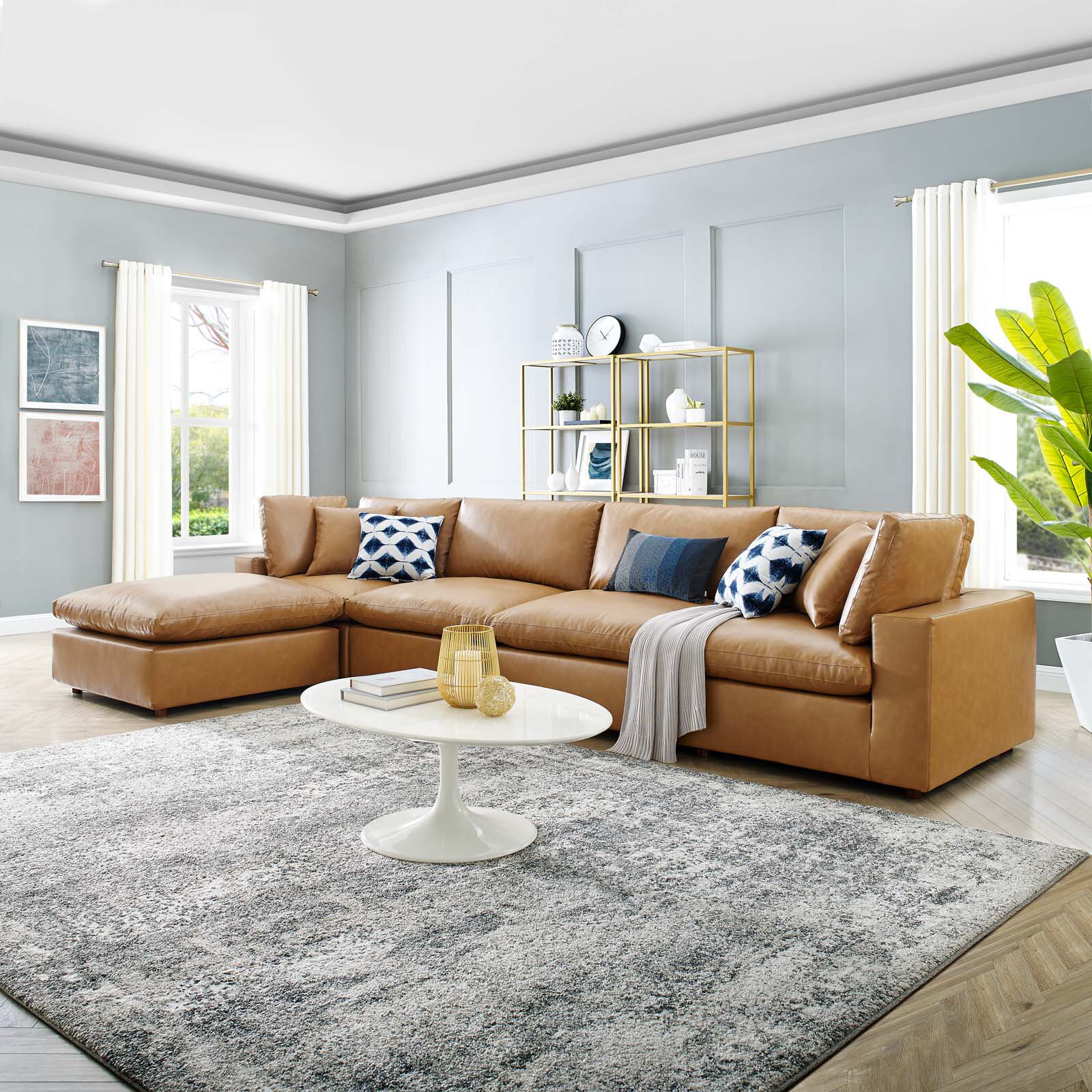 Cozy Leather Sectional