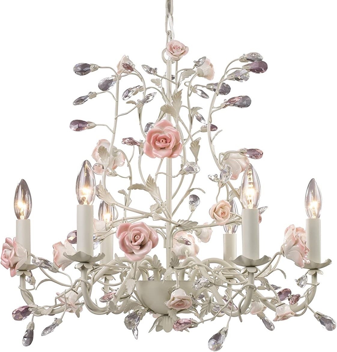 Tole Painted Chandelier
