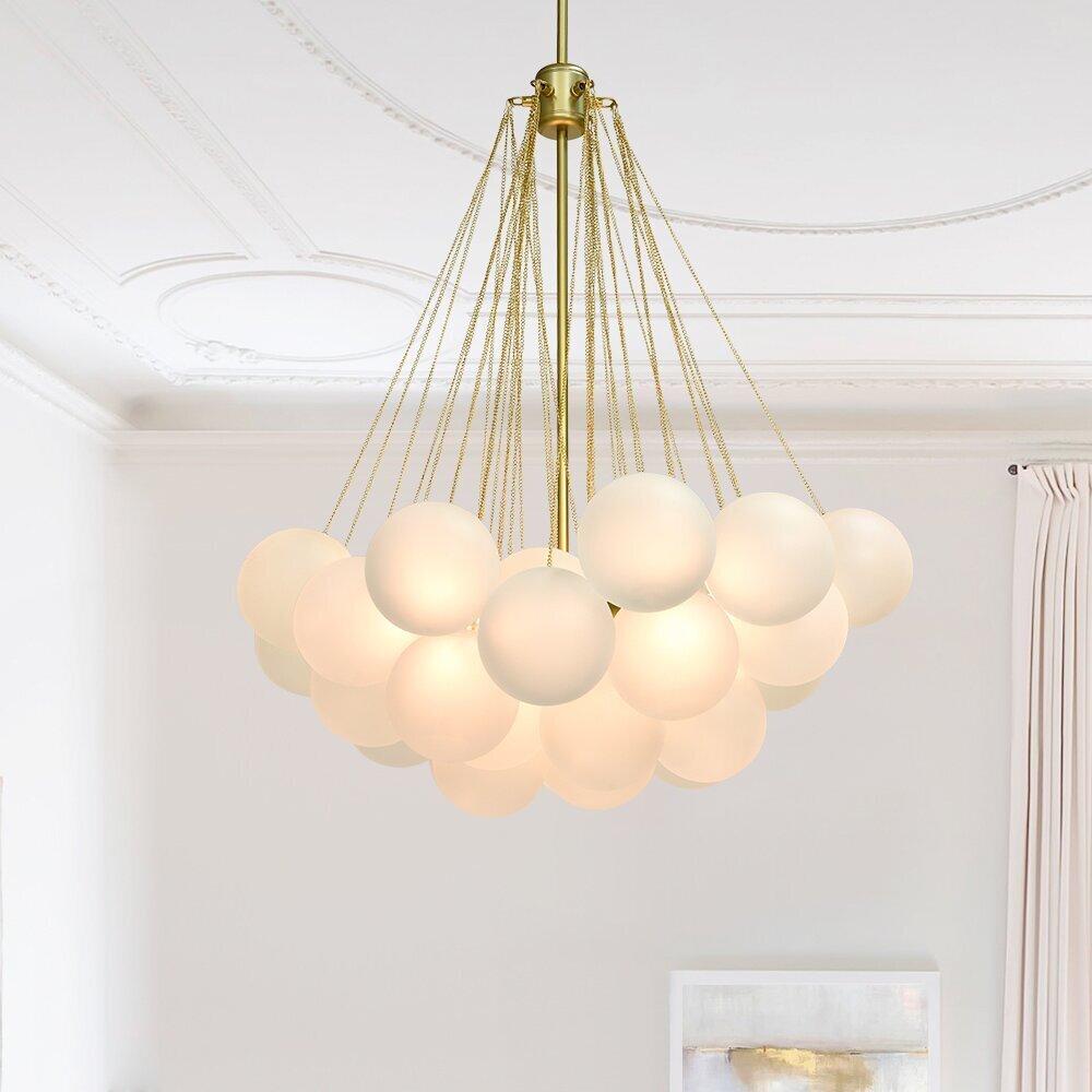 Creative milk glass chandelier