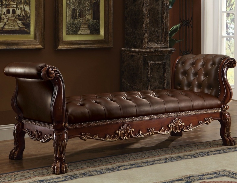 Cullen Leather Upholstered Bench