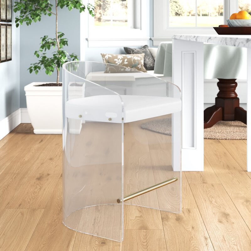 Curved Acrylic Bar Stool