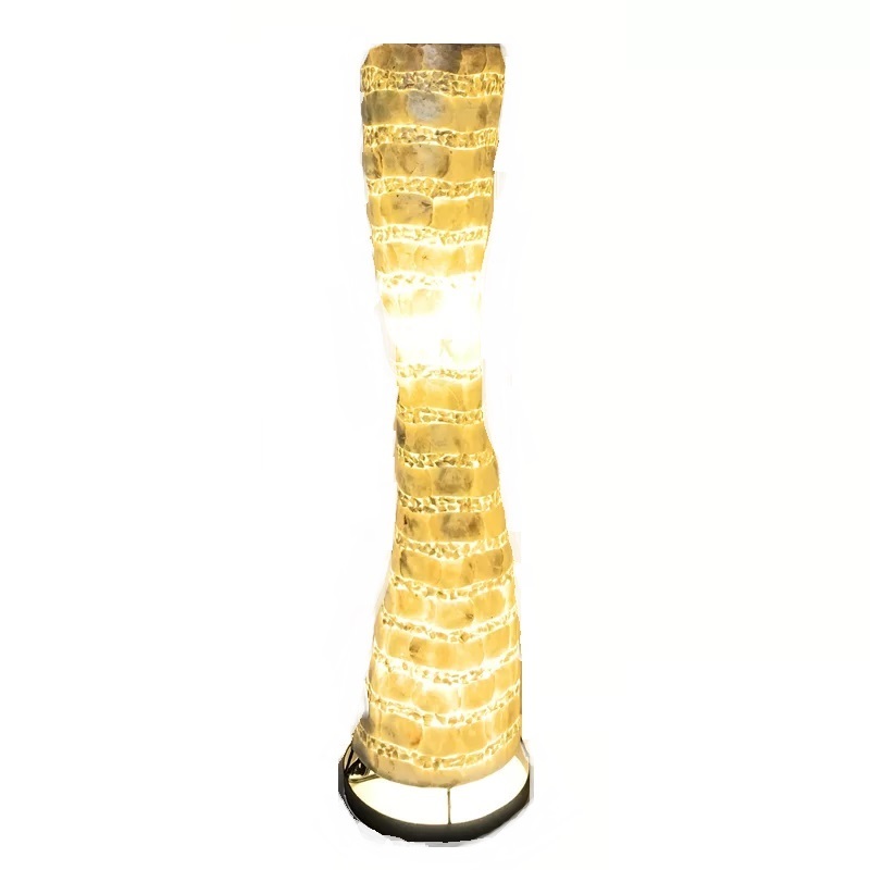 Curved Capiz Floor Lamp