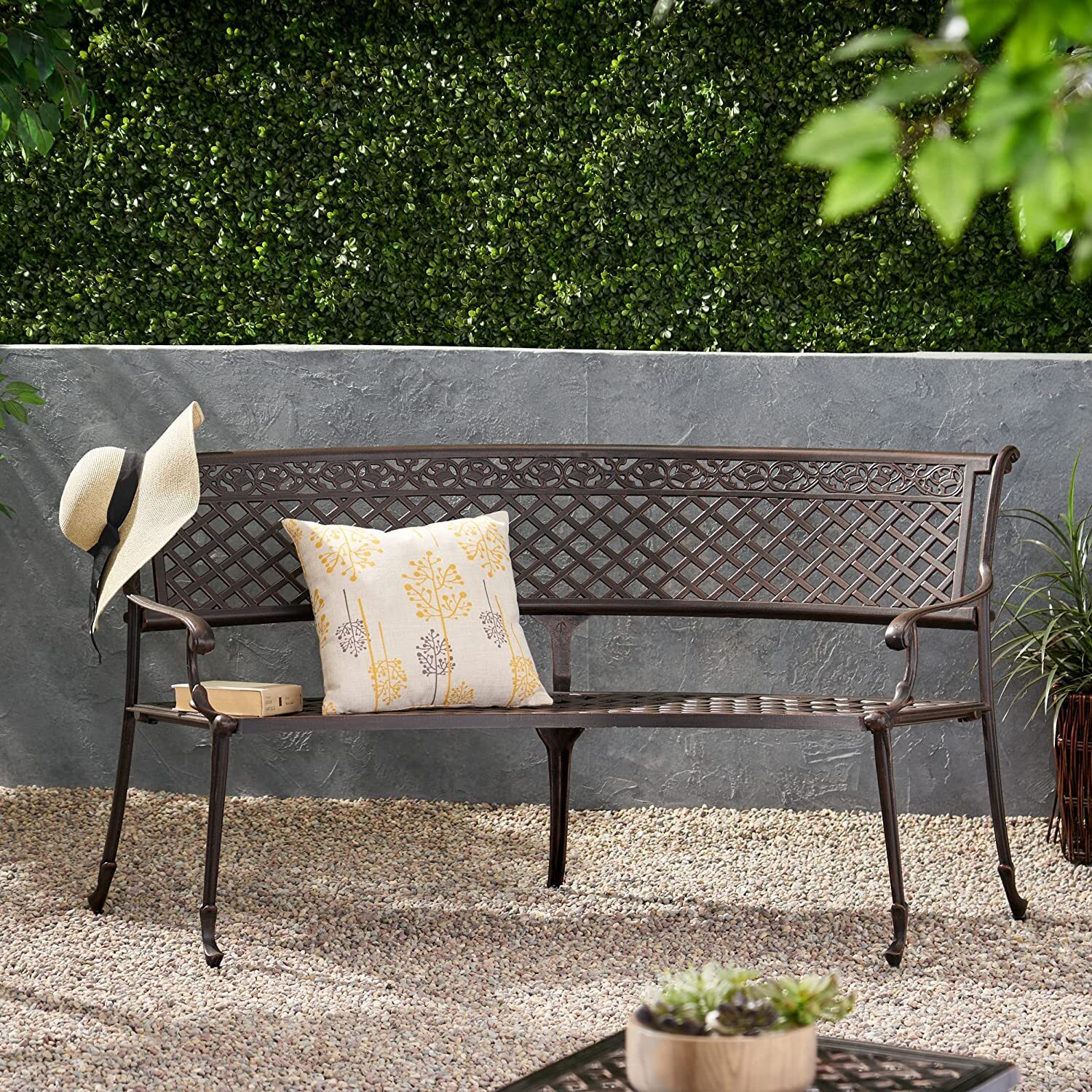 Curved Outdoor Bench